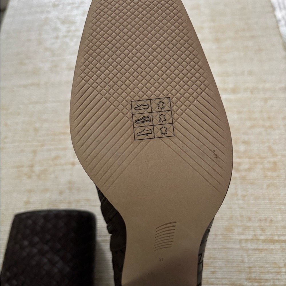 PAIGE chocolate brown woven ankle boots - Picture 5 of 5